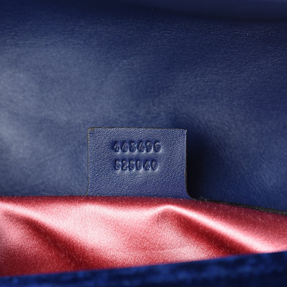 Gucci Velvet Matelasse Medium GG Marmont Shoulder Bag Cobalt Blue 7 of 11