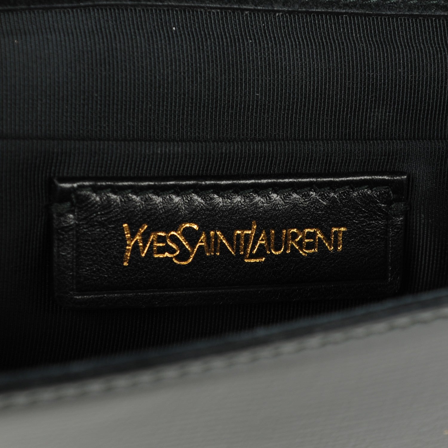 Saint Laurent Textured Patent Classic Y Ligne Clutch Black 6 of 7