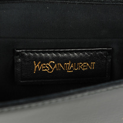 Saint Laurent Textured Patent Classic Y Ligne Clutch Black 6 of 7