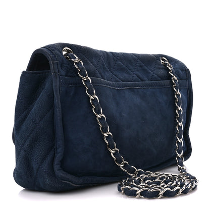 Chanel Ultra Soft Suede Calfskin Medium Natural Beauty Flap Bag Blue 3 of 11