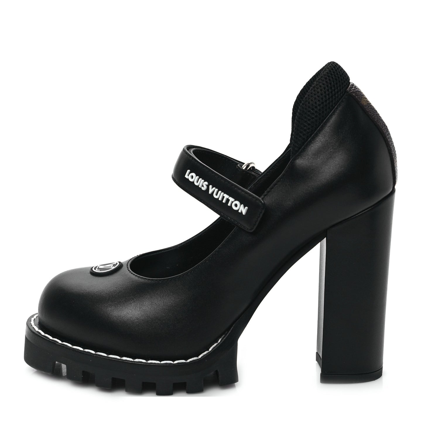 Calfskin Star Trail Ankle Pumps 36 Black