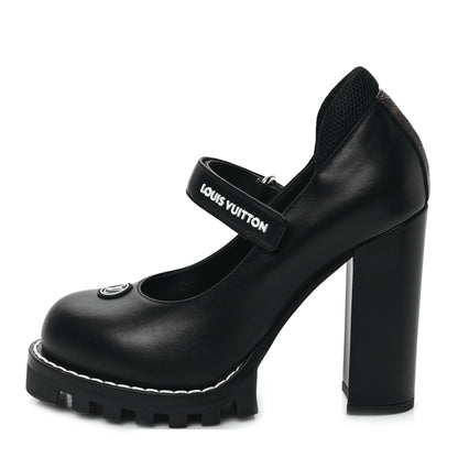 Louis Vuitton Calfskin Star Trail Ankle Pumps 36 Black 1 of 9