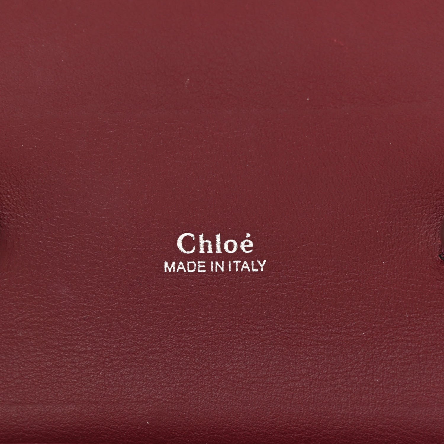 Chloe Calfskin Embossed Small Aby Lock Brown Purple 6 of 10