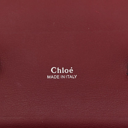 Chloe Calfskin Embossed Small Aby Lock Brown Purple 6 of 10