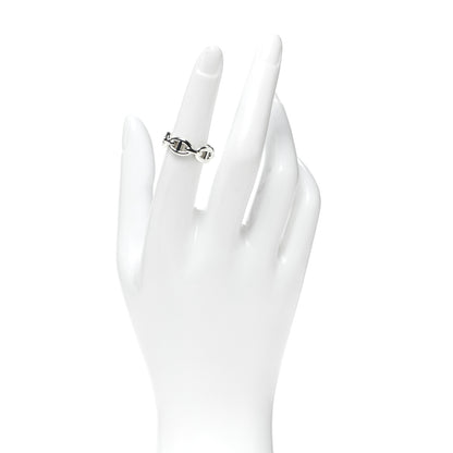 Hermes Sterling Silver PM Chaine d'Ancre Enchainee Band Ring 52 6 2 of 7