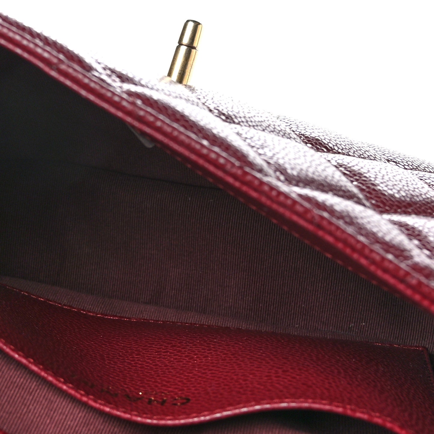 Caviar Quilted Small Messenger Flap Burgundy