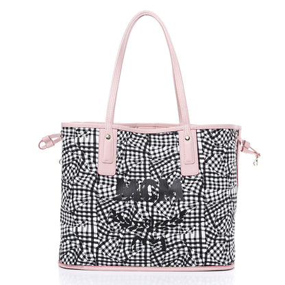 MCM Visetos Medium Liz Reversible Shopper Tote Soft Pink 2 of 12