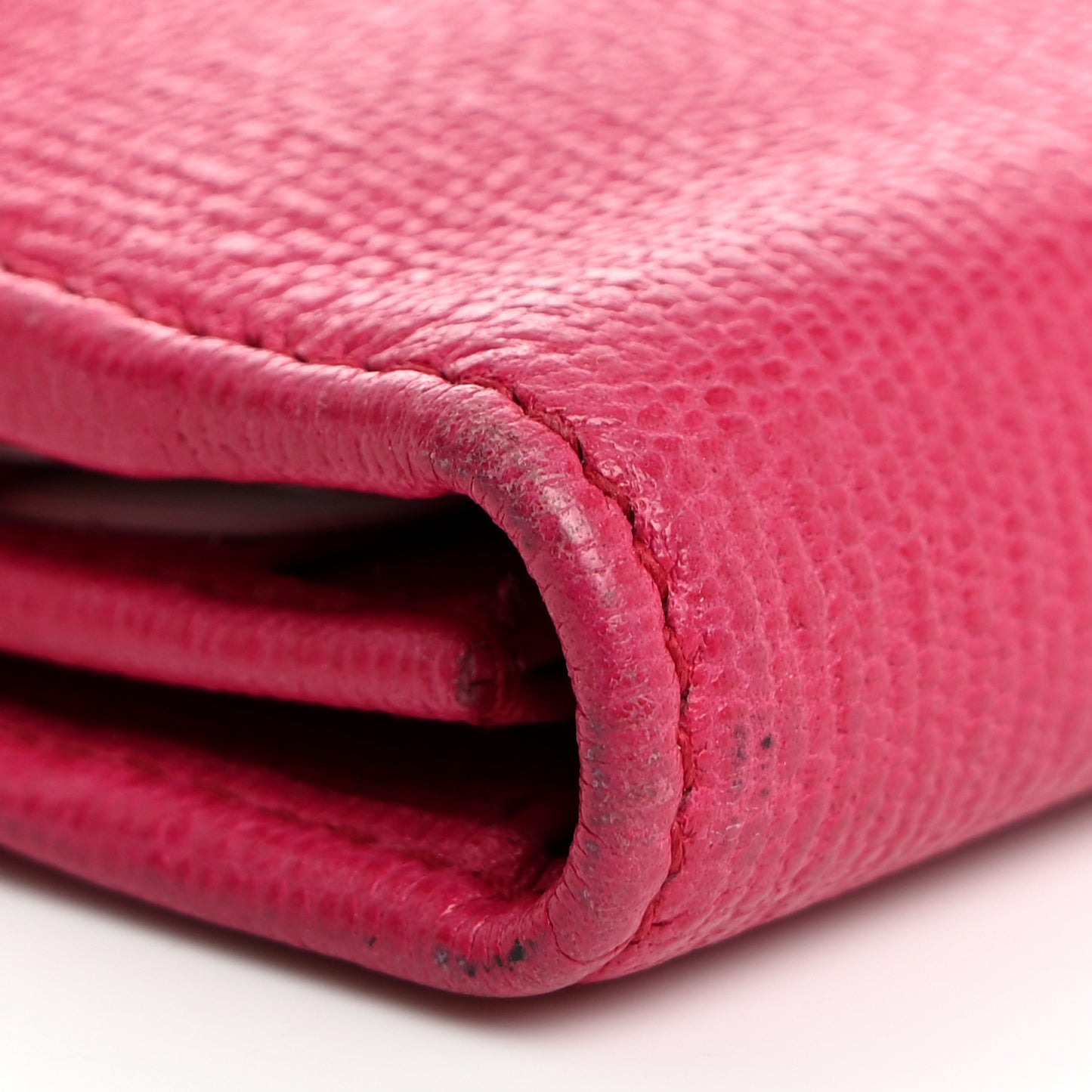 Calfskin Classic Y Ligne Wallet Fuchsia