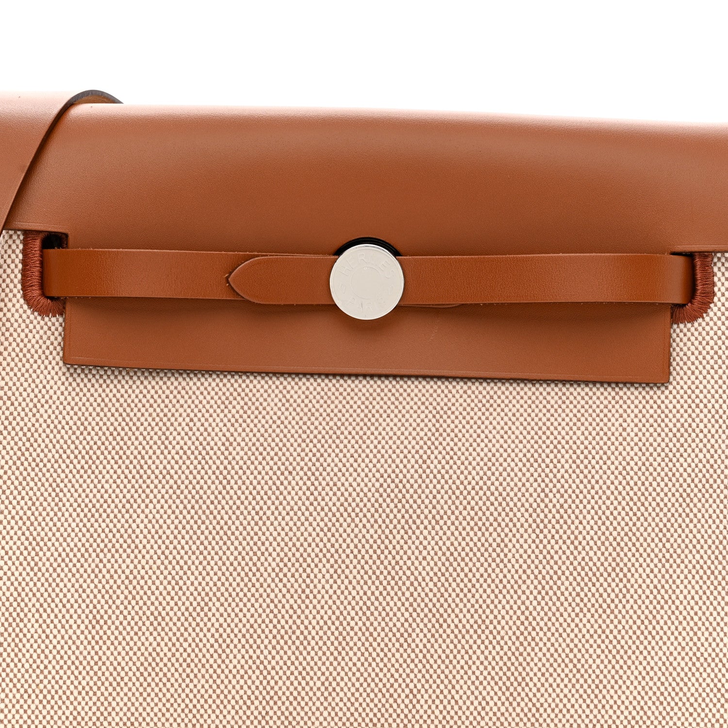 Hermes H Viking Vache Hunter Herbag Zip Retourne 20 Ecru Beige Fauve 8 of 11