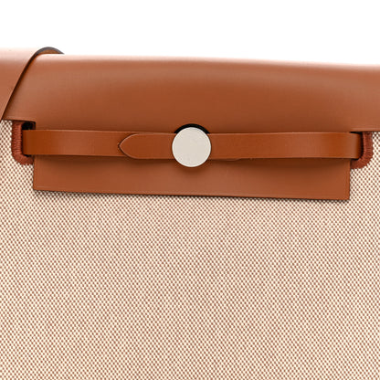 Hermes H Viking Vache Hunter Herbag Zip Retourne 20 Ecru Beige Fauve 8 of 11