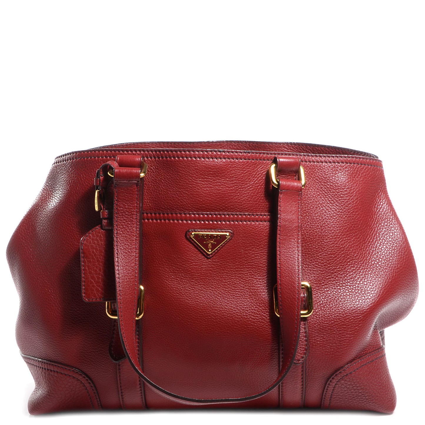 Vitello Daino Shoulder Bag Rubino