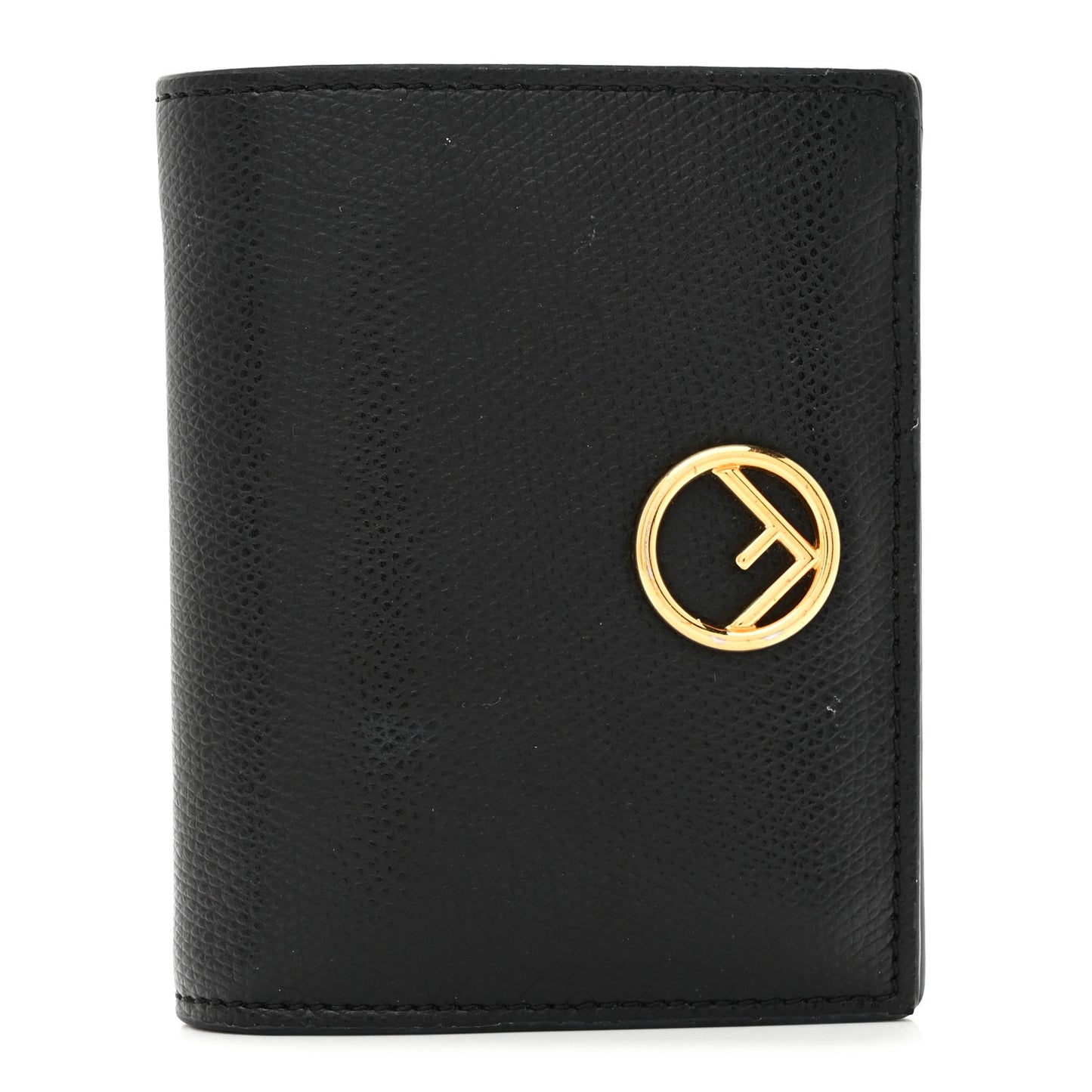 Vitello Cruise F is Fendi Compact Bi-Fold Wallet Black