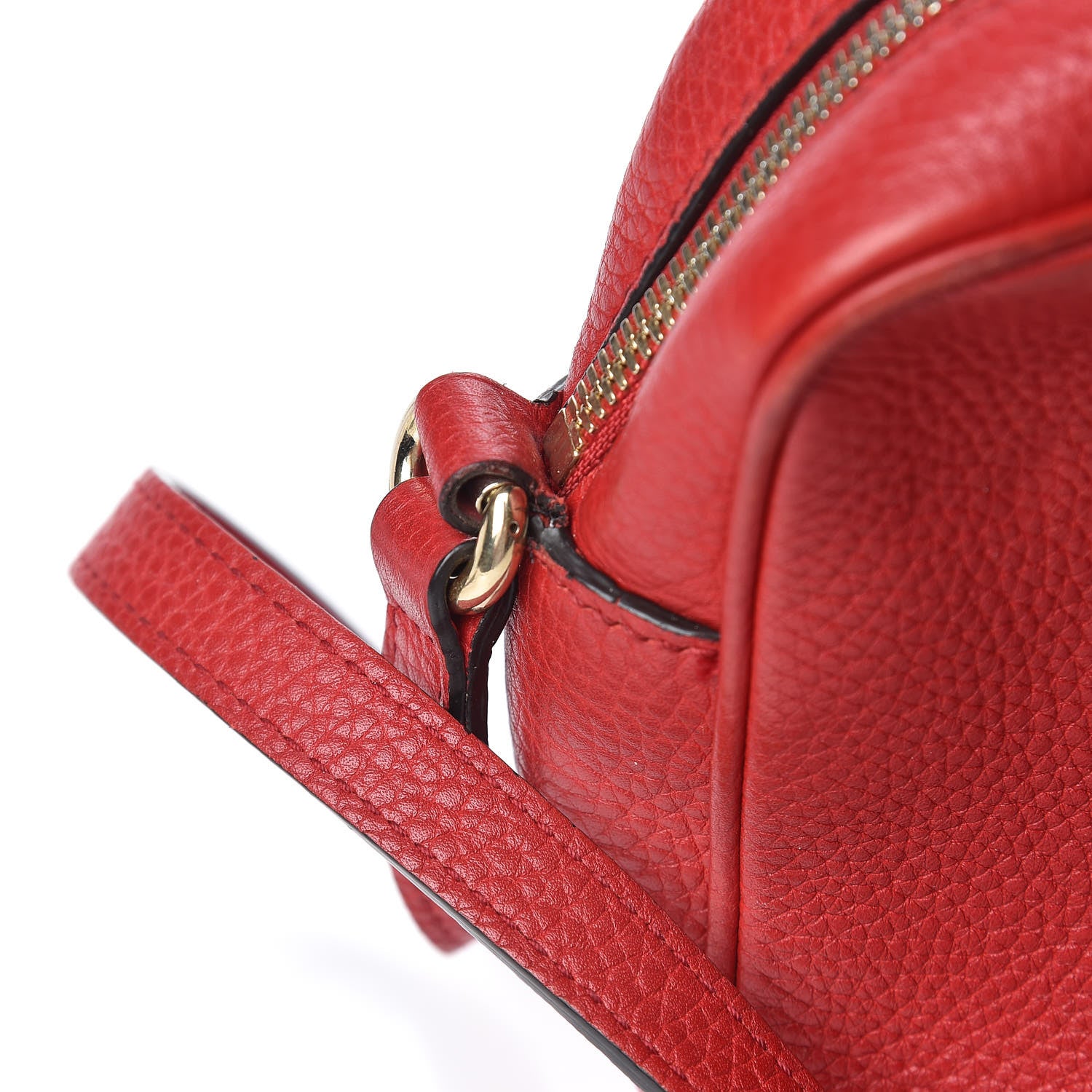 Gucci Pebbled Calfskin Small Soho Disco Bag Tabasco Red 10 of 19