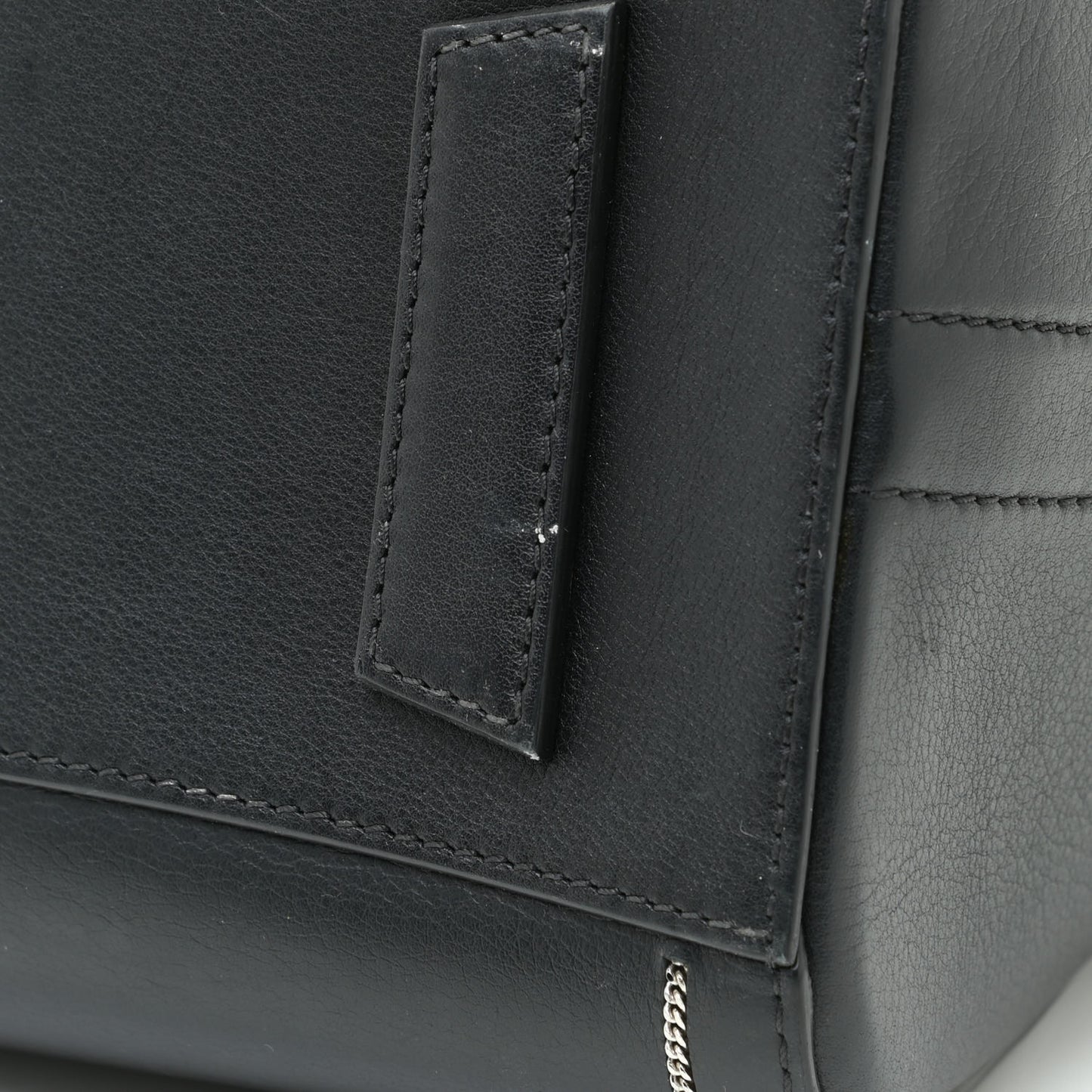 Buffed Calfskin Small Chain Antigona Black