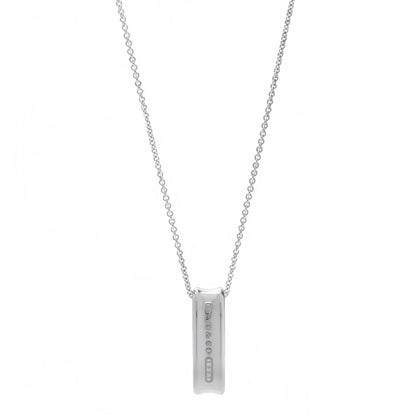 Tiffany Sterling Silver 1837 Loop Cushion Pendant Necklace 1 of 5