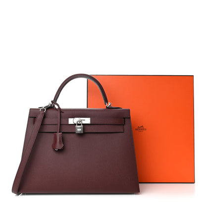 Hermes Epsom Horseshoe Kelly Sellier 32 Bordeaux 13 of 13