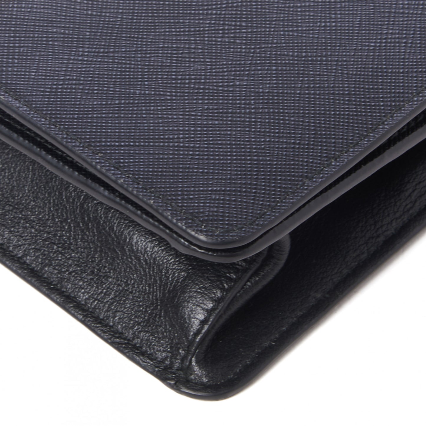 Saffiano Chain Shoulder Bag Black