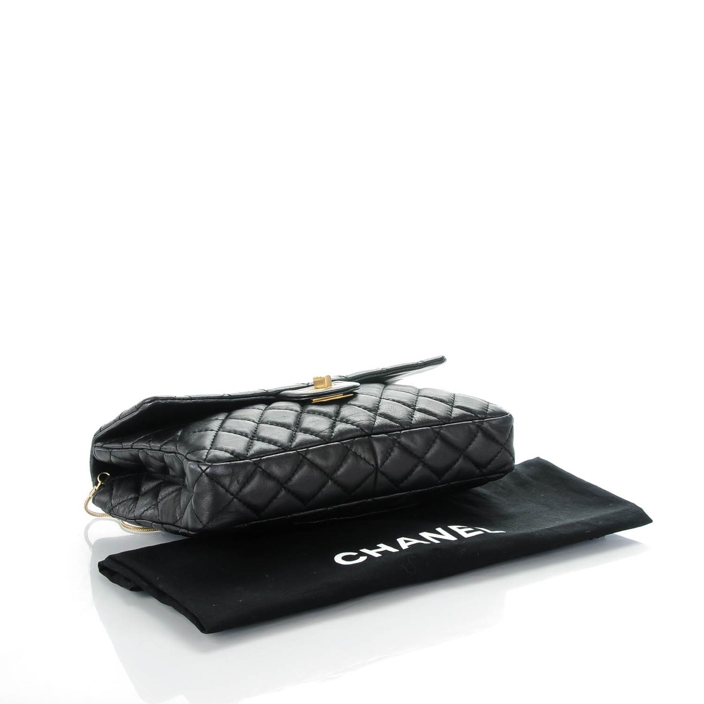 Lambskin Quilted Snake Chain 2.55 Reissue Flap Black