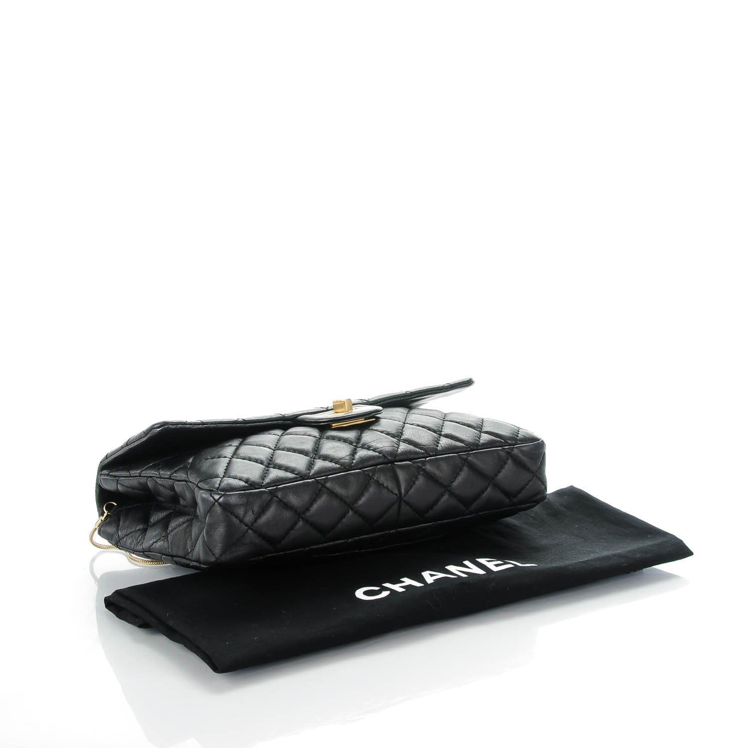 Chanel Lambskin Quilted Snake Chain 2.55 Reissue Flap Black 4 of 7