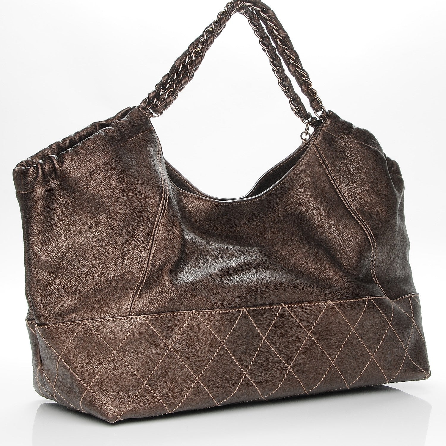 Chanel Metallic Calfskin Baby Coco Cabas Bronze 3 of 7