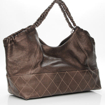 Chanel Metallic Calfskin Baby Coco Cabas Bronze 3 of 7