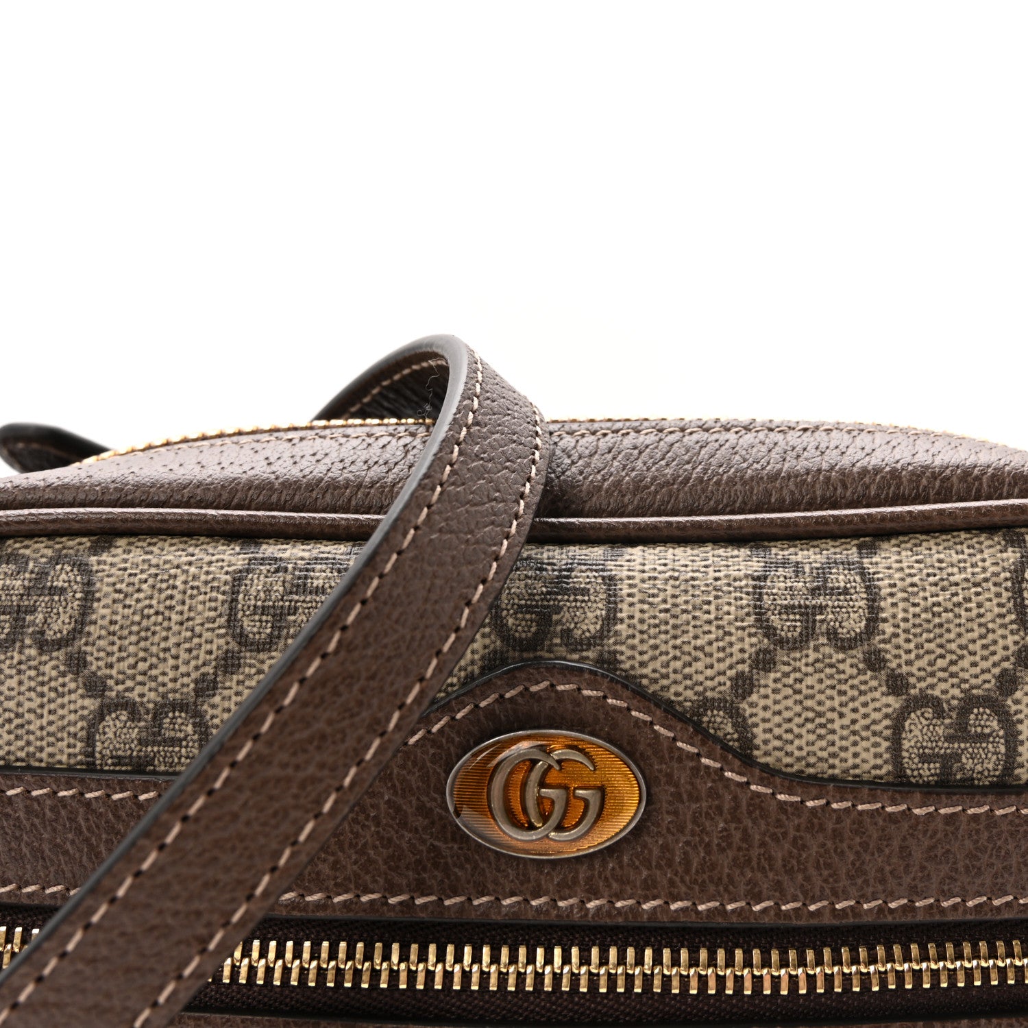 Gucci GG Supreme Monogram Web Mini Ophidia Shoulder Bag Brown 8 of 11