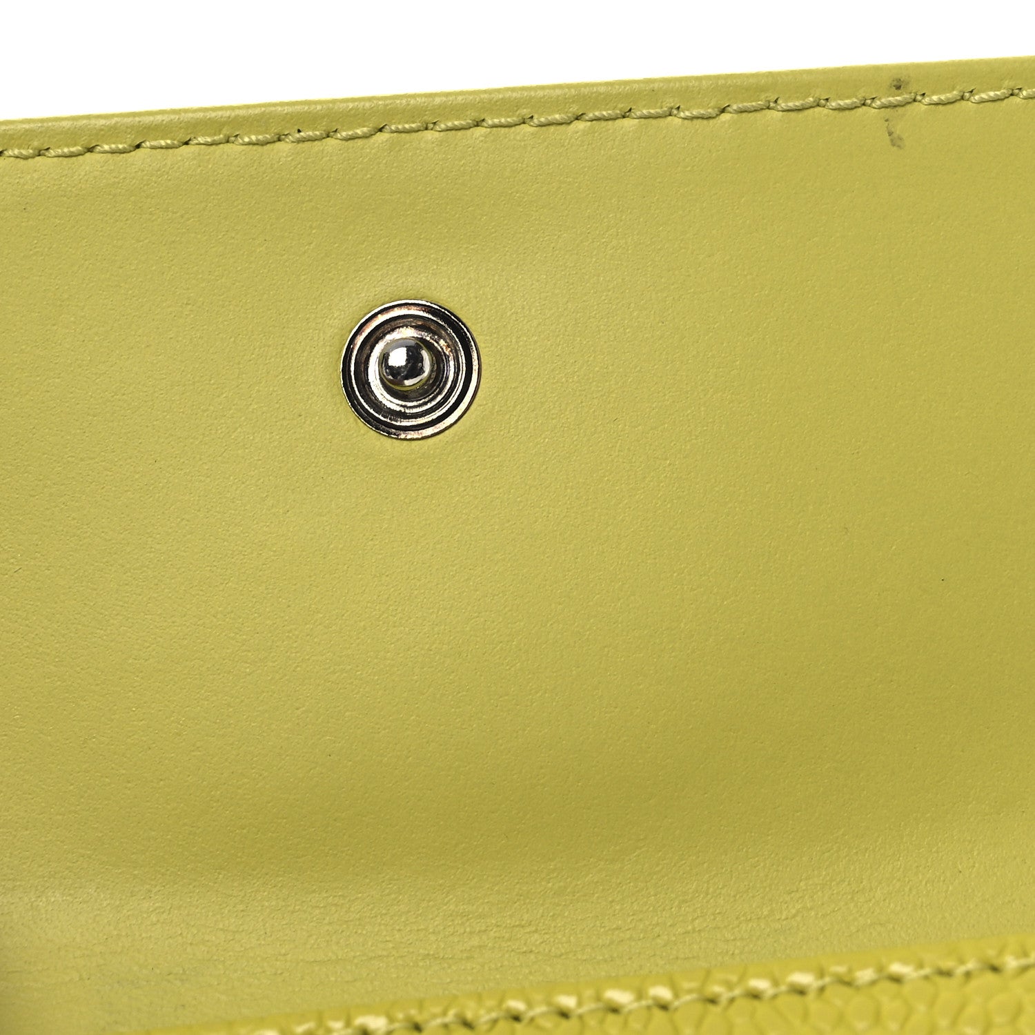 Chanel Caviar Timeless CC Compact French Wallet Yellow 12 of 15