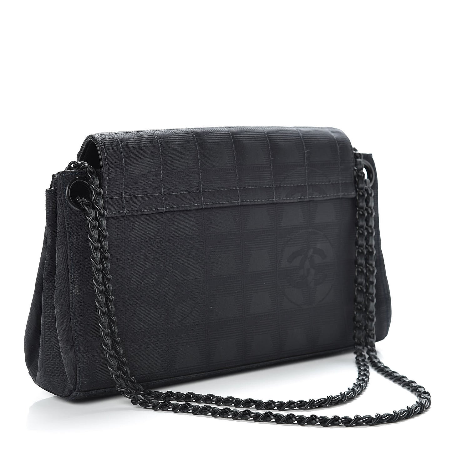 Nylon Medium Travel Accordion Flap Black