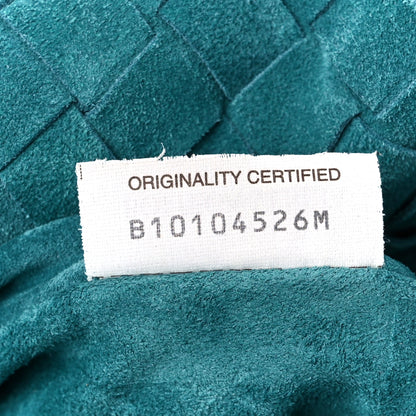 Bottega Veneta Suede Intrecciato Teen Jodie Hobo Petroleum Blue 8 of 11