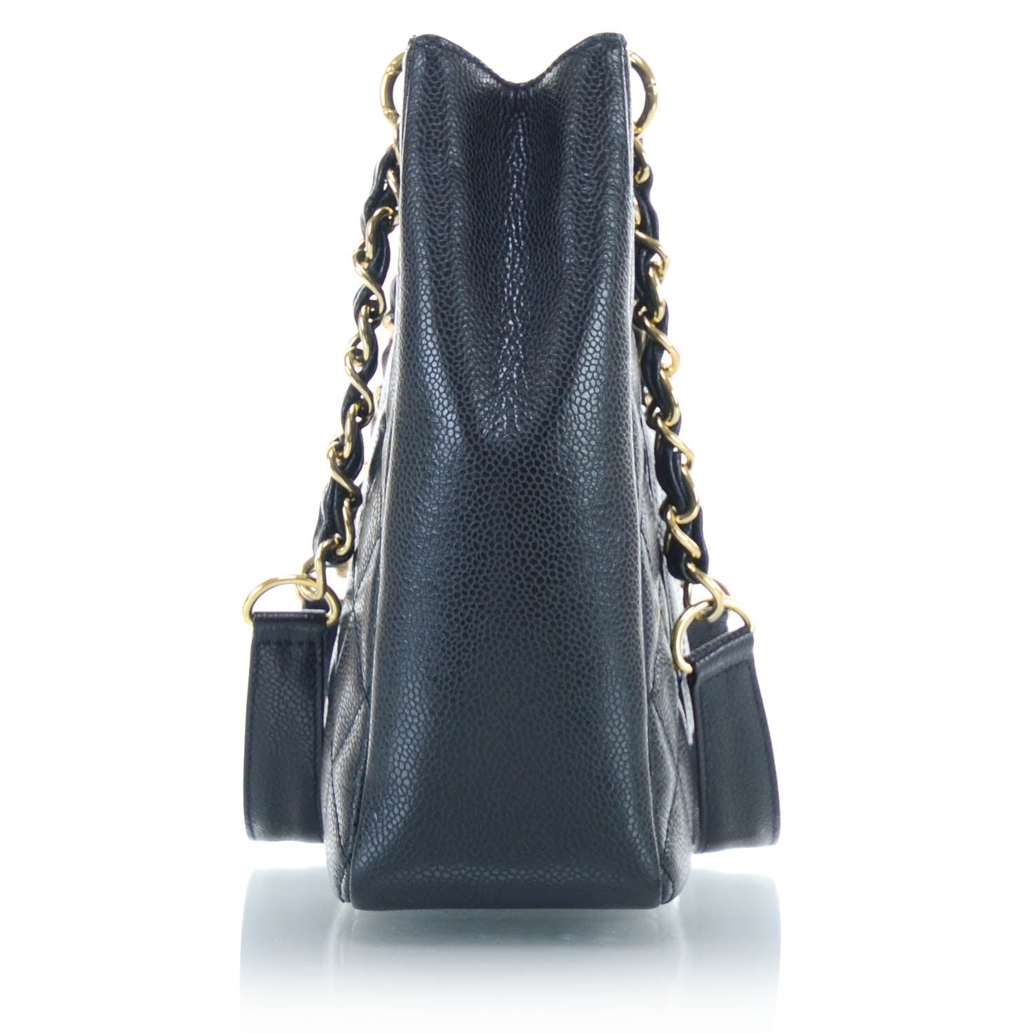 Chanel Caviar Petit Shopping Tote PST Black GHW 4 of 11