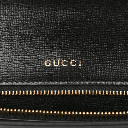 Gucci Textured Calfskin Medium Sylvie 1969 Top Handle Bag Black 6 of 11