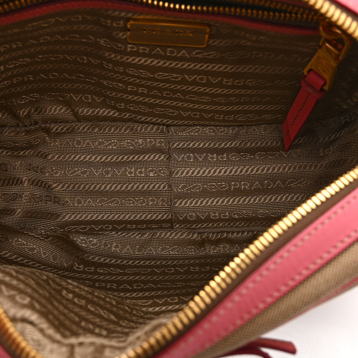 Prada Jacquard Logo Camera Bag Corda Peonia 5 of 10