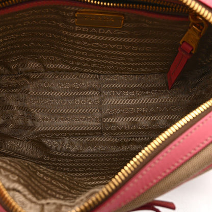 Prada Jacquard Logo Camera Bag Corda Peonia 5 of 10