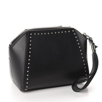 Givenchy Calfskin Small Studded Antigona Beauty Wristlet Black 3 of 8