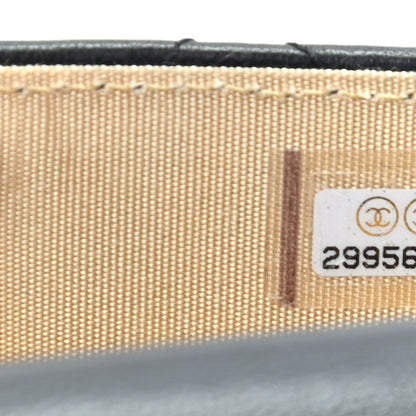 Chanel Lambskin Quilted Pearl Crush Clutch With Chain Black 9 of 10