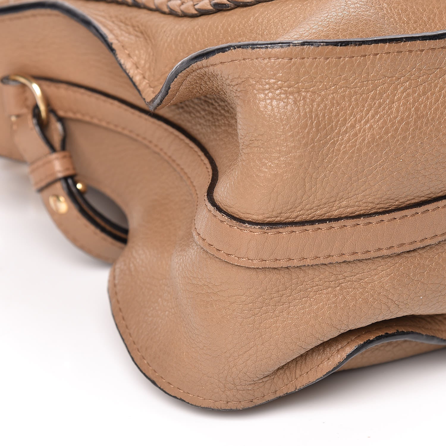 Chloe Calfskin Braided Medium Marcie Satchel Nut 9 of 12