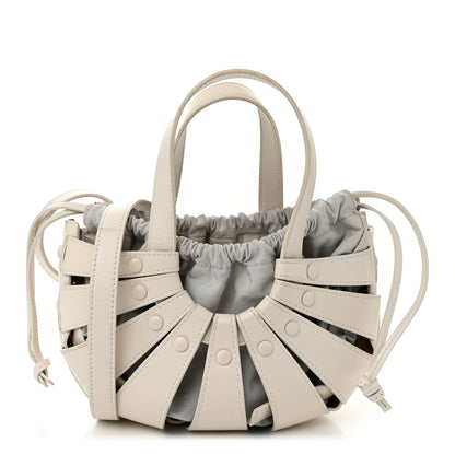 Bottega Veneta French Calfskin Small Shell White Frost 1 of 11
