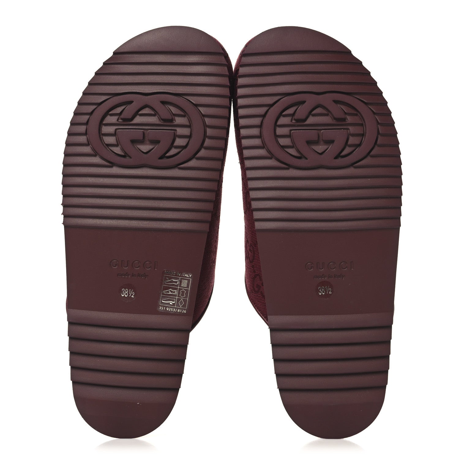 Gucci GG Supreme Monogram Womens Horsebit Slippers 38.5 Rosso Ancora 6 of 10