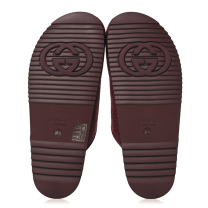 Gucci GG Supreme Monogram Womens Horsebit Slippers 38.5 Rosso Ancora 6 of 10