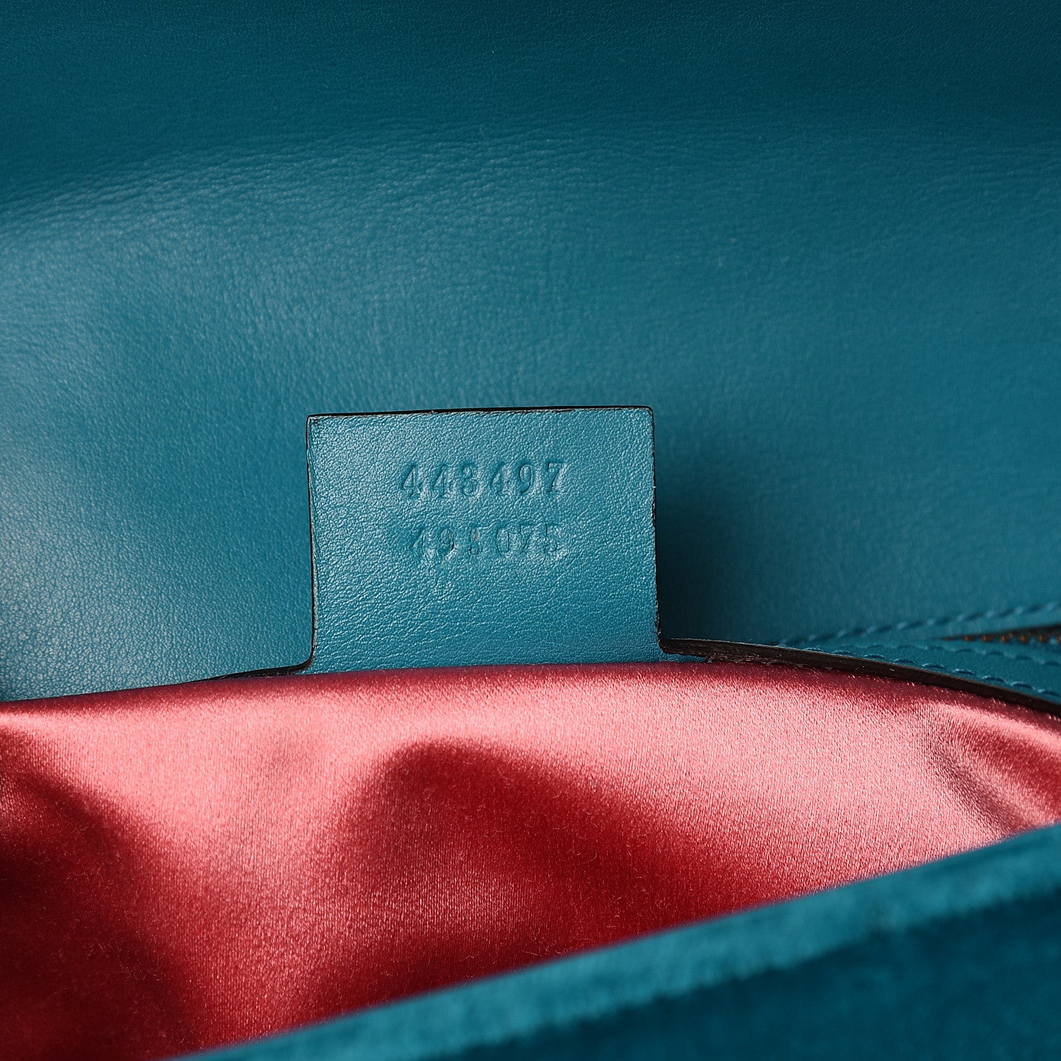 Gucci Velvet Matelasse Small GG Marmont Shoulder Bag Pavone Cyan 6 of 8