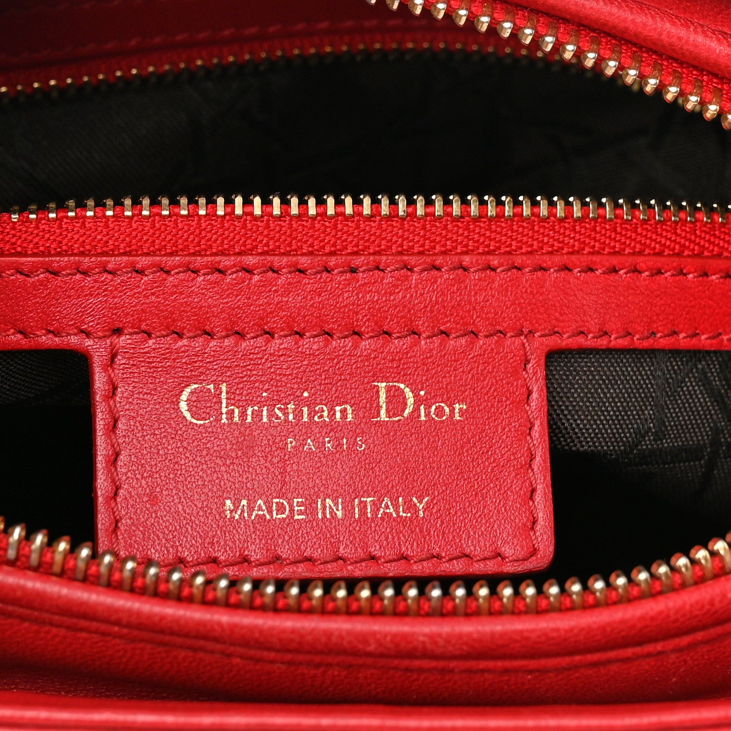 Christian Dior Lambskin Cannage Medium Lady Dior Red 6 of 10