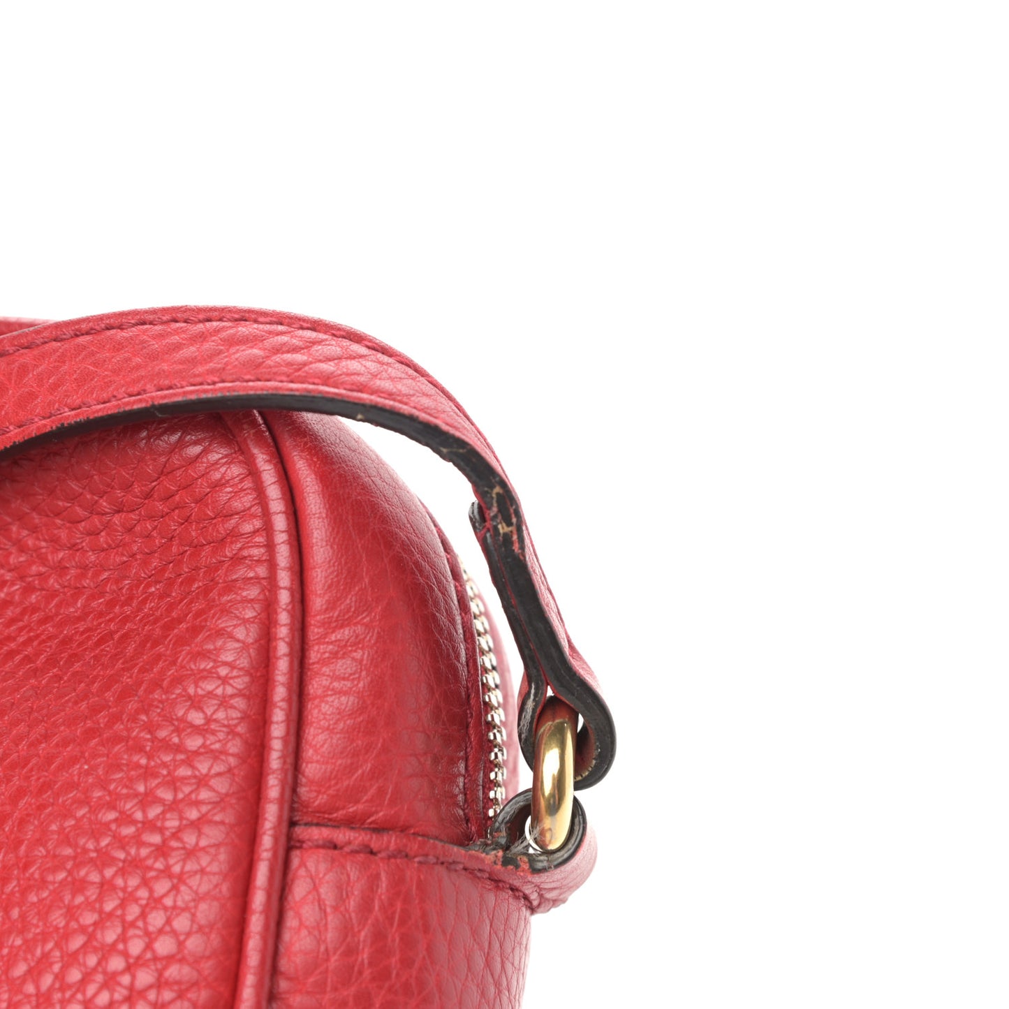 Pebbled Calfskin Small Soho Disco Bag Tabasco Red
