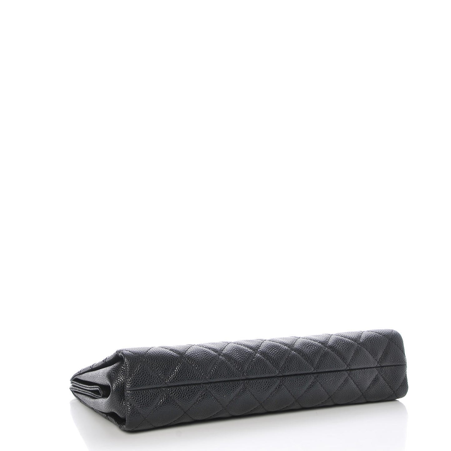 Caviar Quilted CC Large Clutch Black