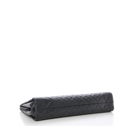 Chanel Caviar Quilted CC Large Clutch Black 4 of 9
