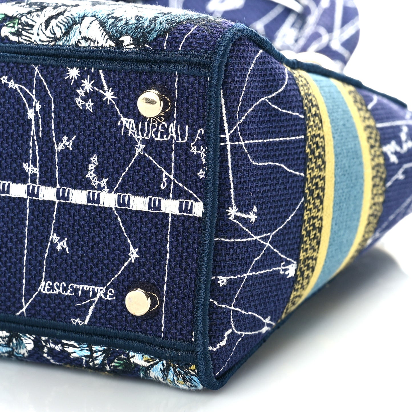Canvas Embroidered Zodiac Medium Lady D-Lite Blue Multicolor