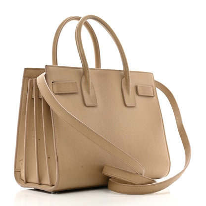 Saint Laurent Grained Calfskin Baby Sac De Jour Dark Beige 3 of 14