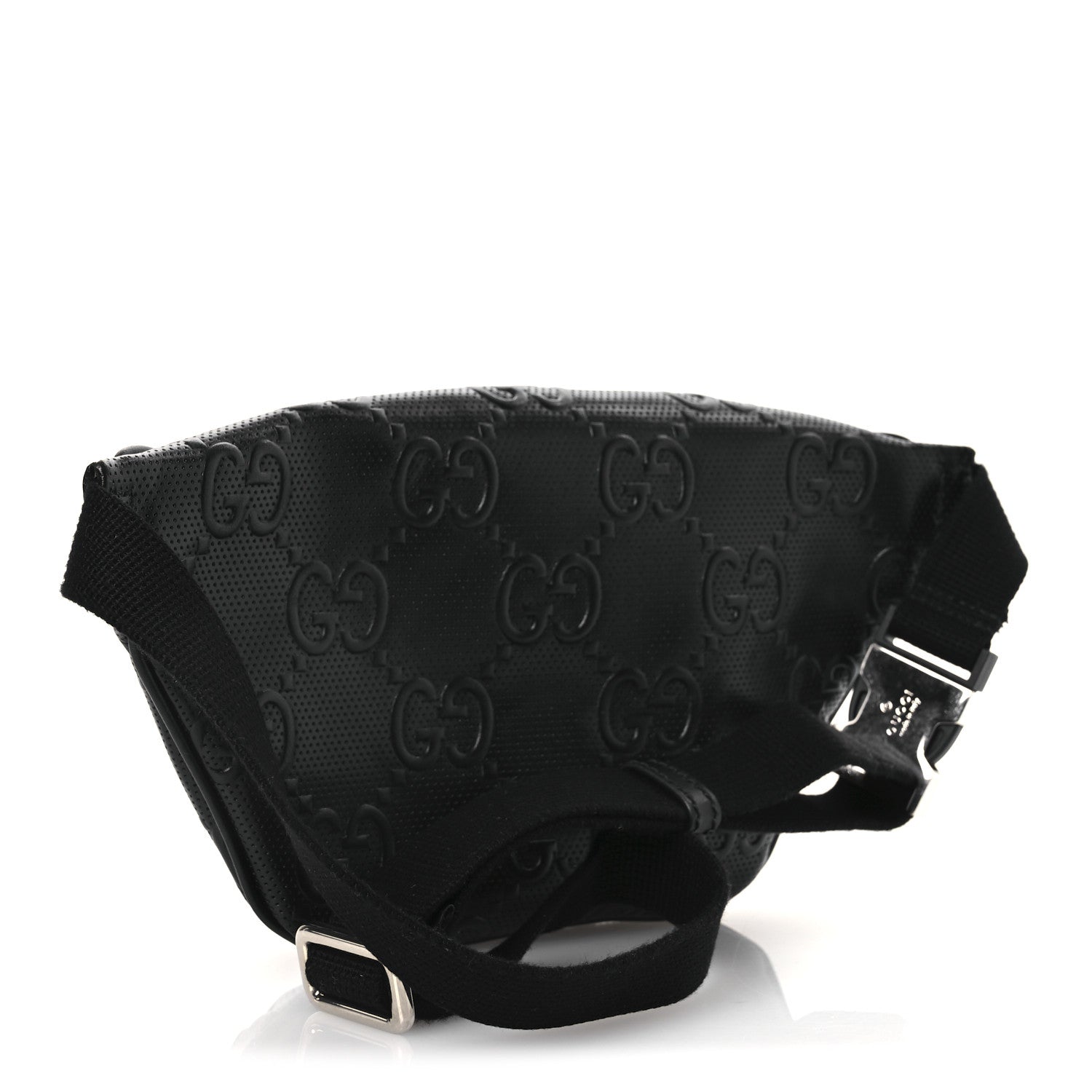 Gucci Calfskin GG Tennis Embossed Belt Bag Black 3 of 12