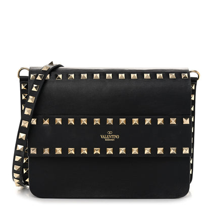 Valentino Garavani Vitello Rockstud Side Slip Crossbody Black 1 of 9