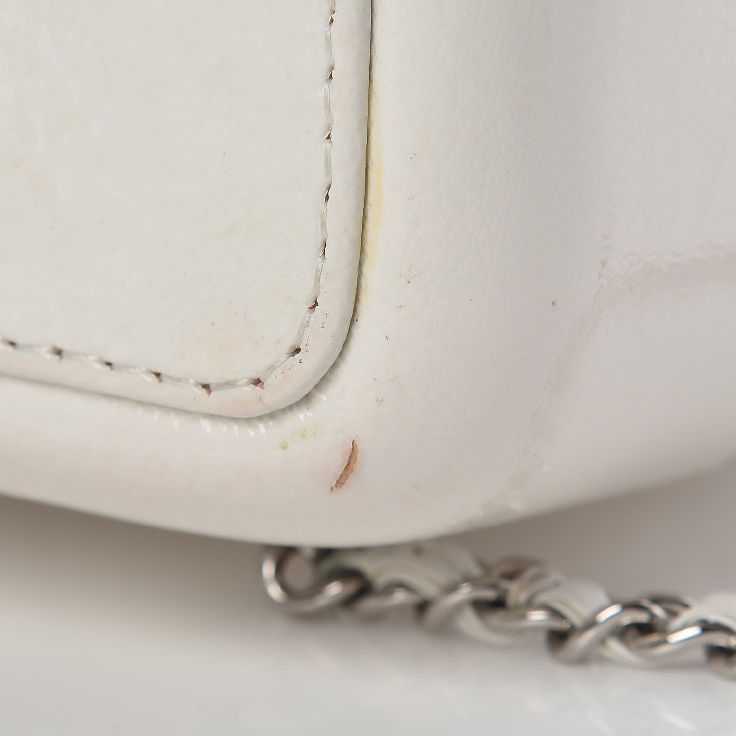 Chanel Patent Goatskin Quilted Small Gabrielle Backpack White 12 of 15