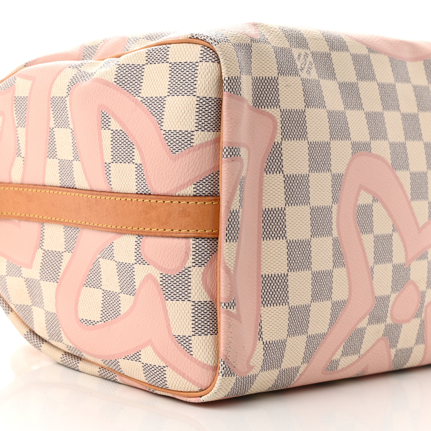Louis Vuitton Damier Azur Tahitienne Speedy Bandouliere 30 Rose Ballerine 9 of 13